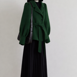 Áo khoác Nữ Phong Cách Hàn Quốc Phối Chân Váy Xếp Ly