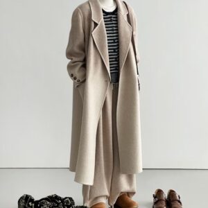 Áo Mangto Dạ Nữ Dáng Suông Nhẹ