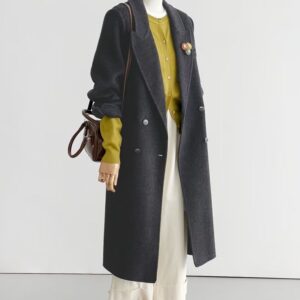 Áo Khoác Dạ Dáng Dài Hàn Quốc Thanh Lịch