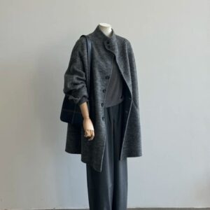 Áo Mangto Nữ Phối Đai Cá Tính