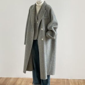 Áo Mangto Nữ Dáng Dài Phối Đai