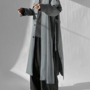 Áo Mangto Dáng Suông Phối Đai