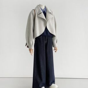 Áo Mangto Nữ Phối Viền Cổ Nổi Bật